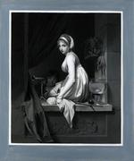 欧洲12-19世纪油画二_BOILLY, Louis Leopold - A Girl at a Window